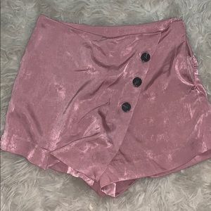 MOON RIVER pink satin skort